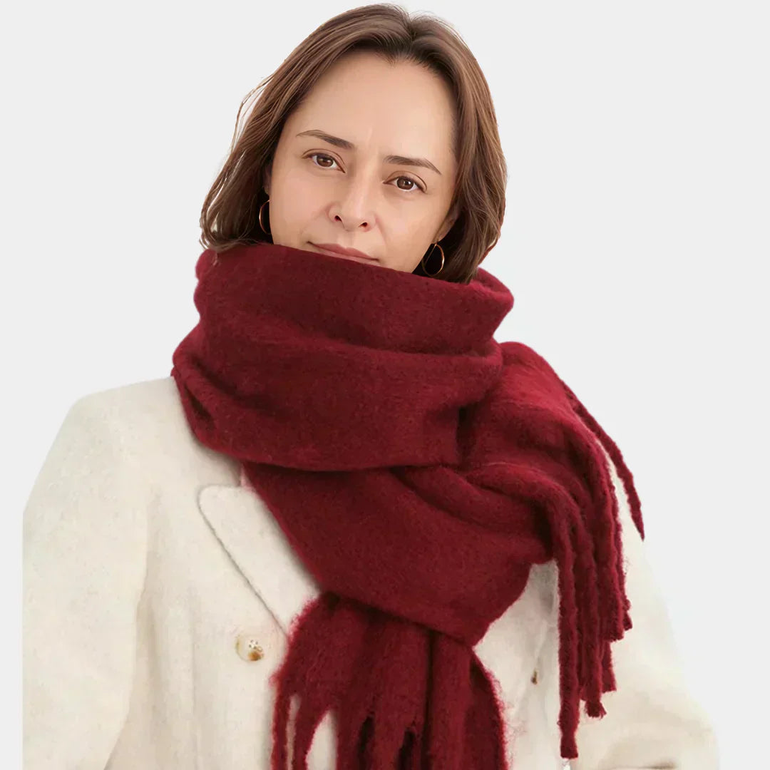 Écharpe Oversized Femme à Franges | Douceur Luxueuse et Style Élégant