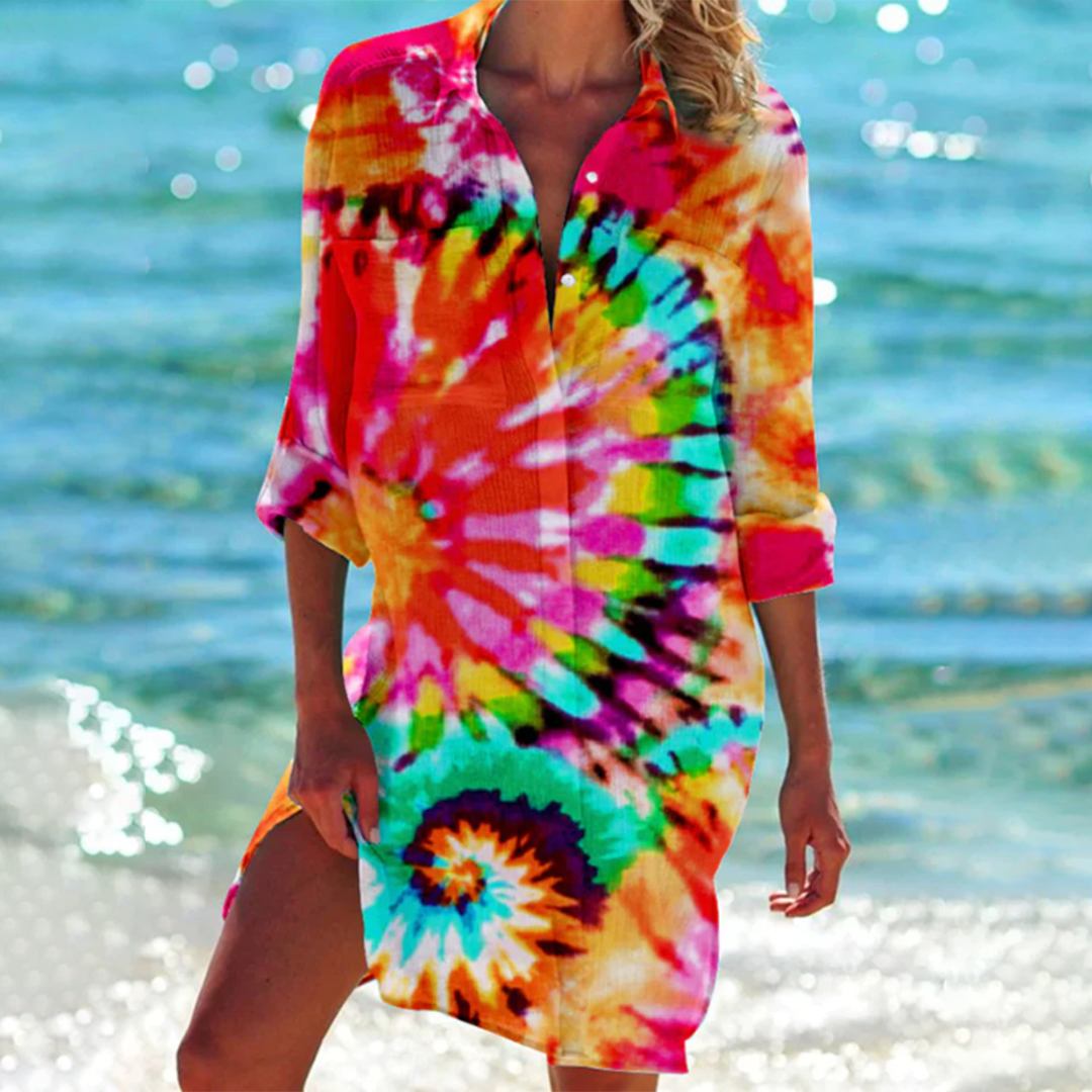 Robe Chemise Élégante – Couleurs Vibrantes & Style Féminin