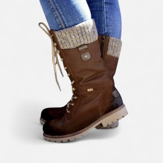 Bottines Robustes Femme avec Lacets & Intérieur Chaud – Confortables, Antidérapantes & Stylées