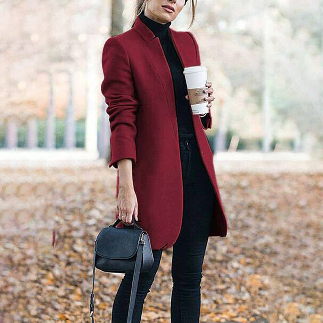 Sylvaine | Blazer Femme Élégant Uni Coupe Tendance pour Bureau et Sorties