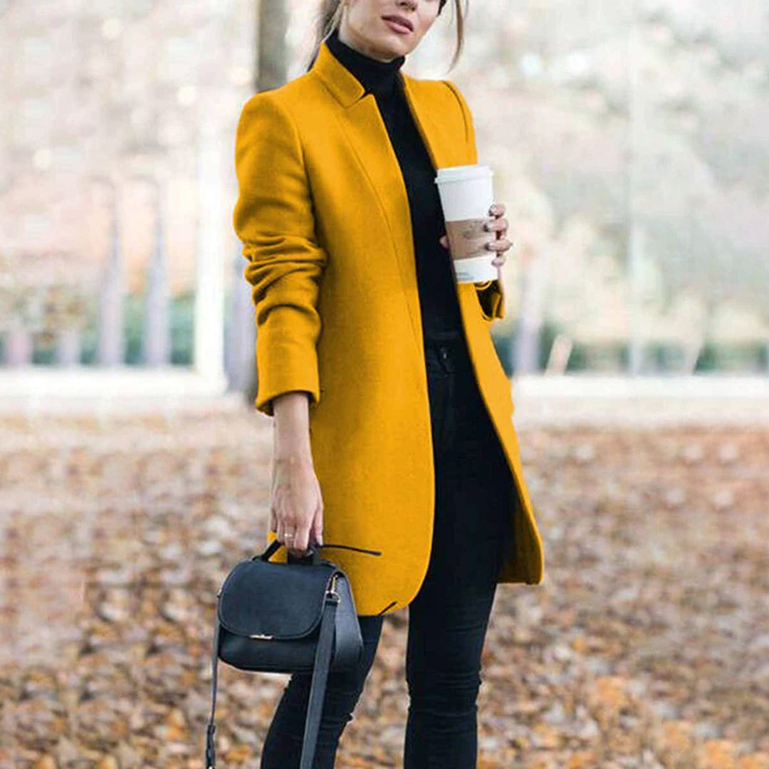 Sylvaine | Blazer Femme Élégant Uni Coupe Tendance pour Bureau et Sorties