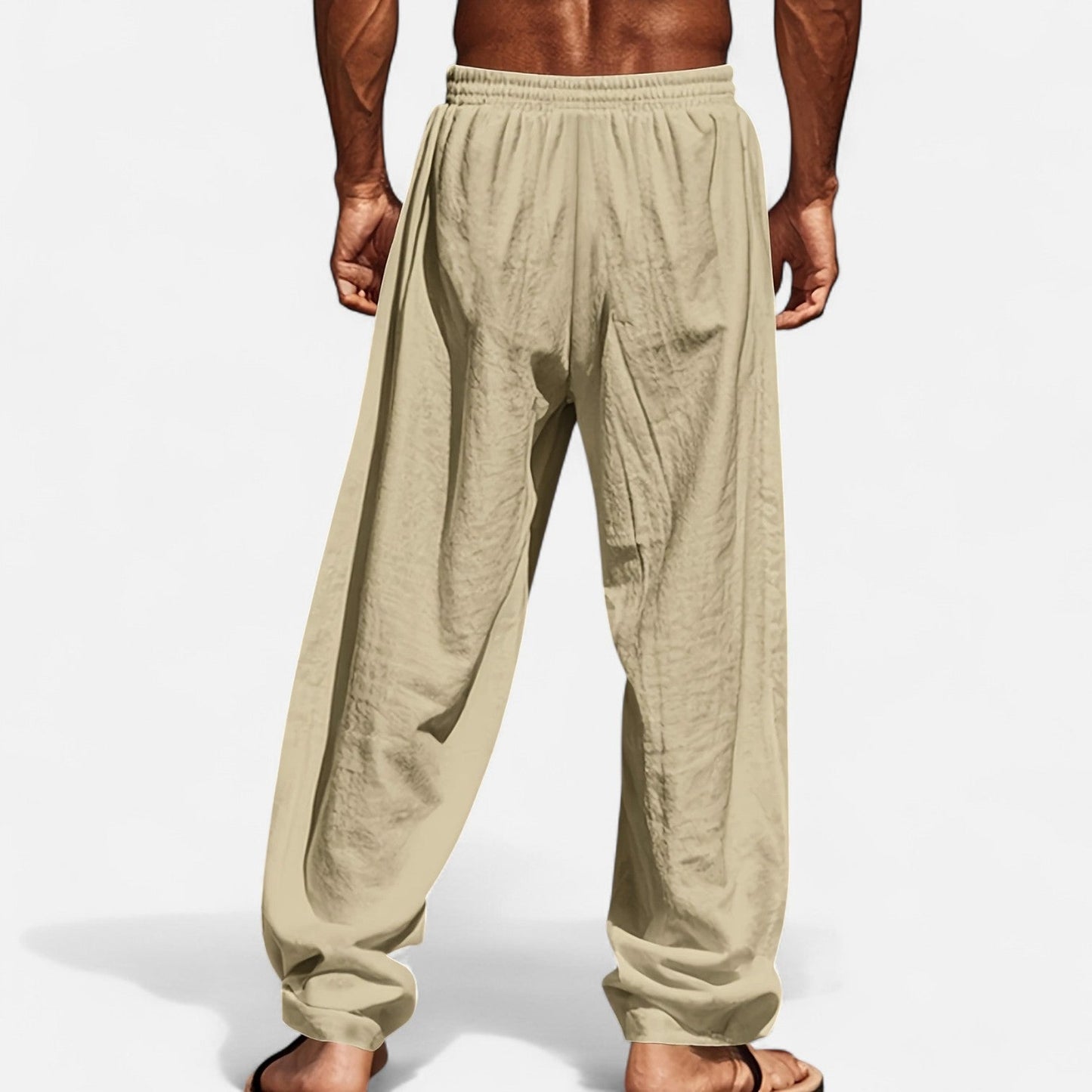 Cedric | Pantalon Homme Lin Détente Taille Élastique Confort Riviera
