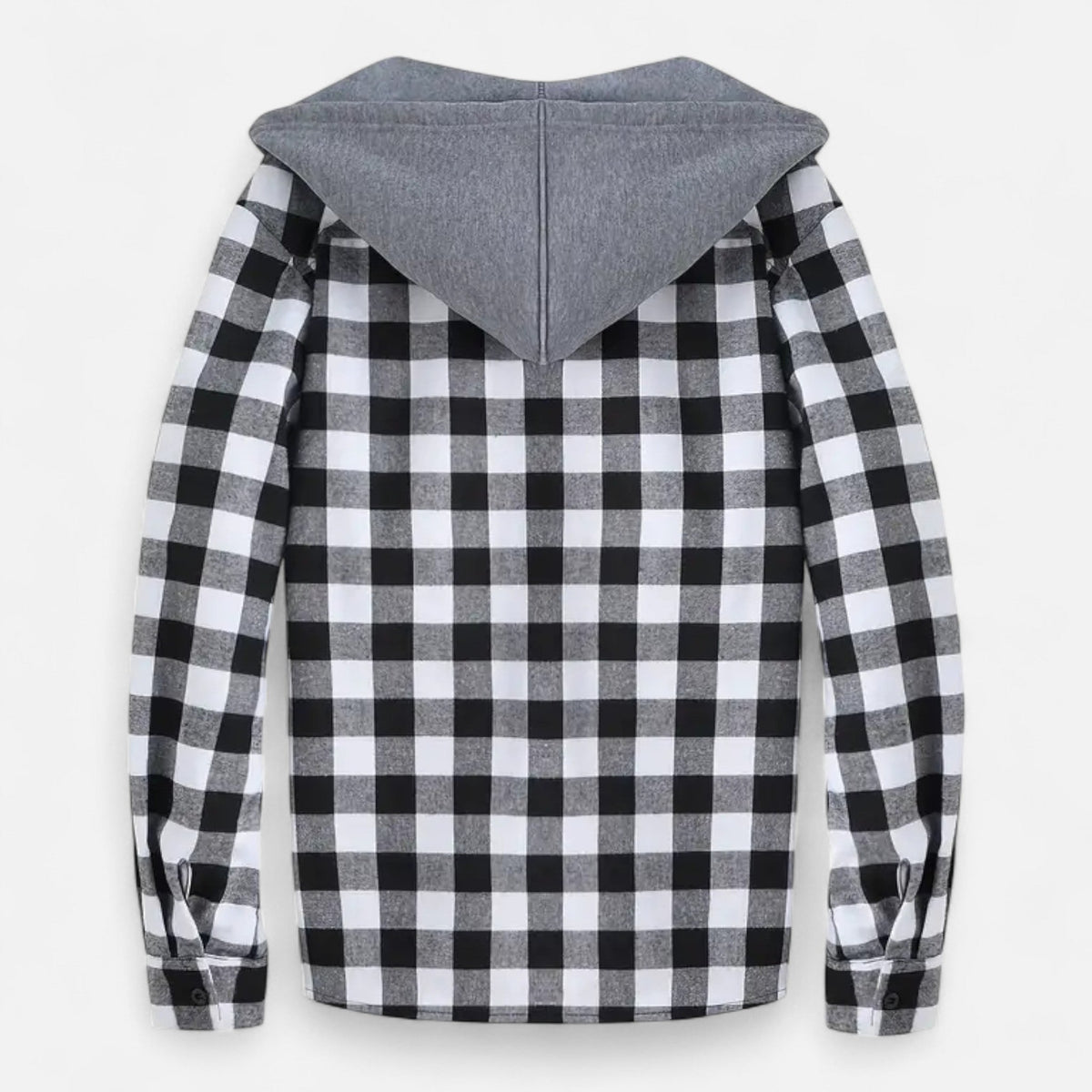Ashton | Veste Chemise Homme à Capuche à Carreaux et Boutons