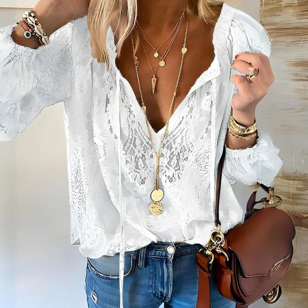 Blouse Bohème Décontractée – Confort Léger & Style Naturel