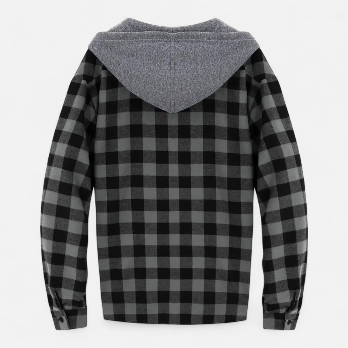 Ashton | Veste Chemise Homme à Capuche à Carreaux et Boutons
