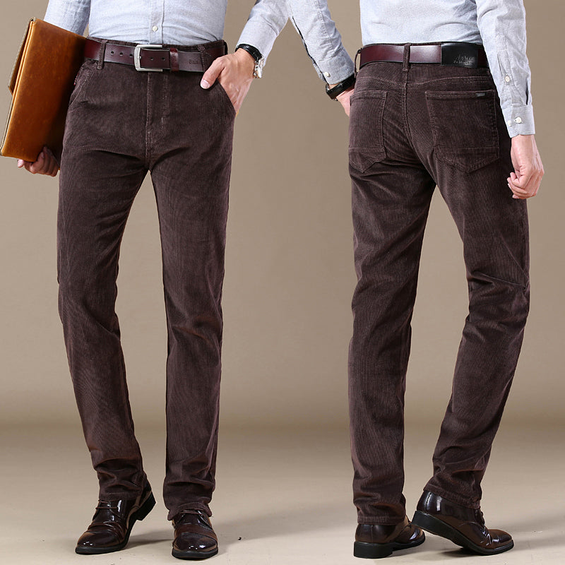 Pantalon Homme Slim Fit en Velours Côtelé | Élégance et Confort