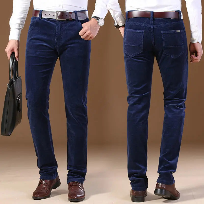 Pantalon Homme Slim Fit en Velours Côtelé | Élégance et Confort
