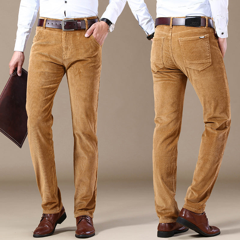 Pantalon Homme Slim Fit en Velours Côtelé | Élégance et Confort