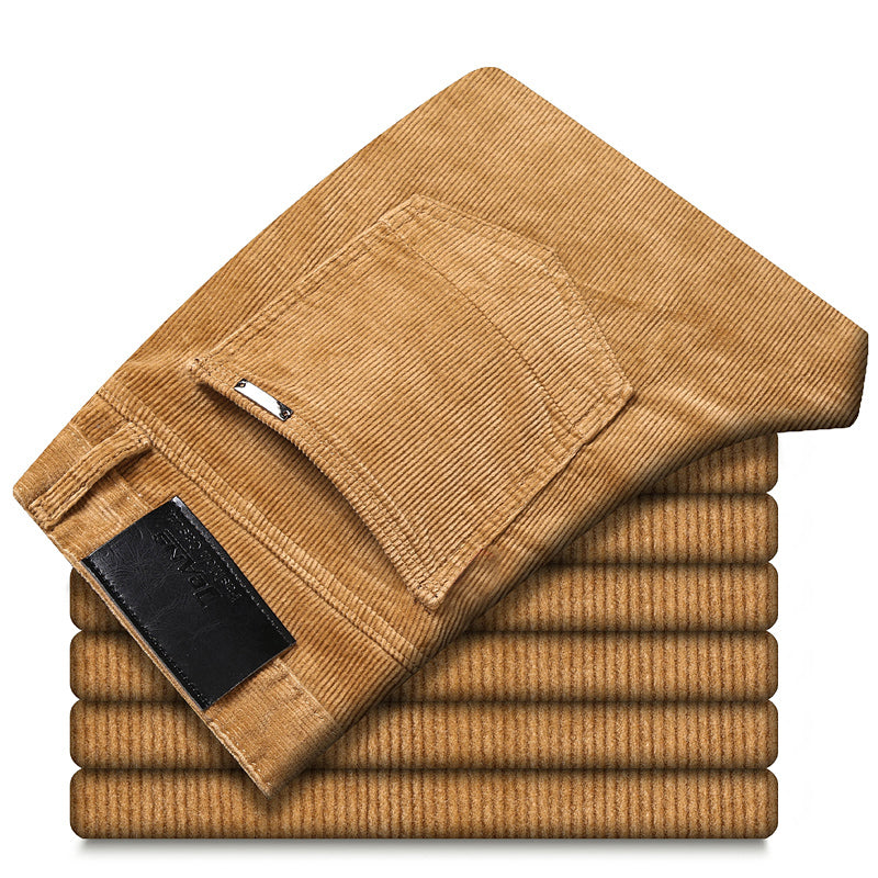 Pantalon Homme Slim Fit en Velours Côtelé | Élégance et Confort