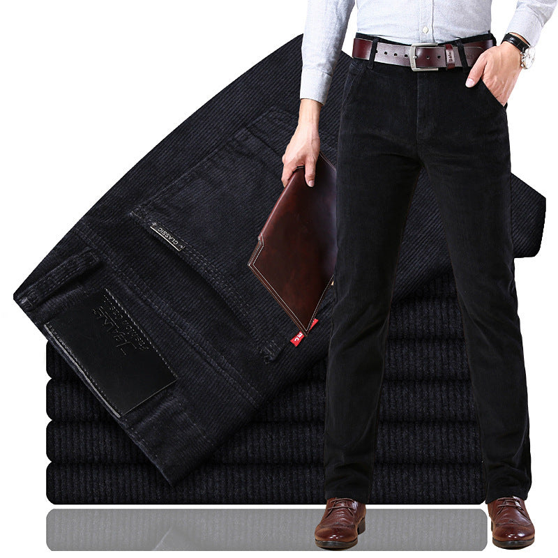 Pantalon Homme Slim Fit en Velours Côtelé | Élégance et Confort
