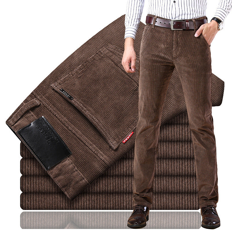 Pantalon Homme Slim Fit en Velours Côtelé | Élégance et Confort
