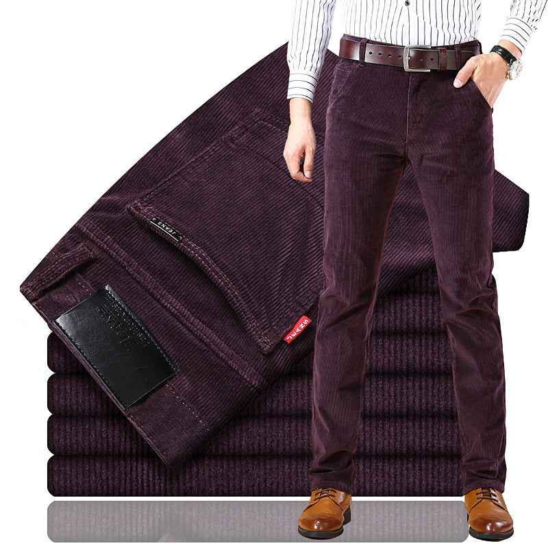 Pantalon Homme Slim Fit en Velours Côtelé | Élégance et Confort