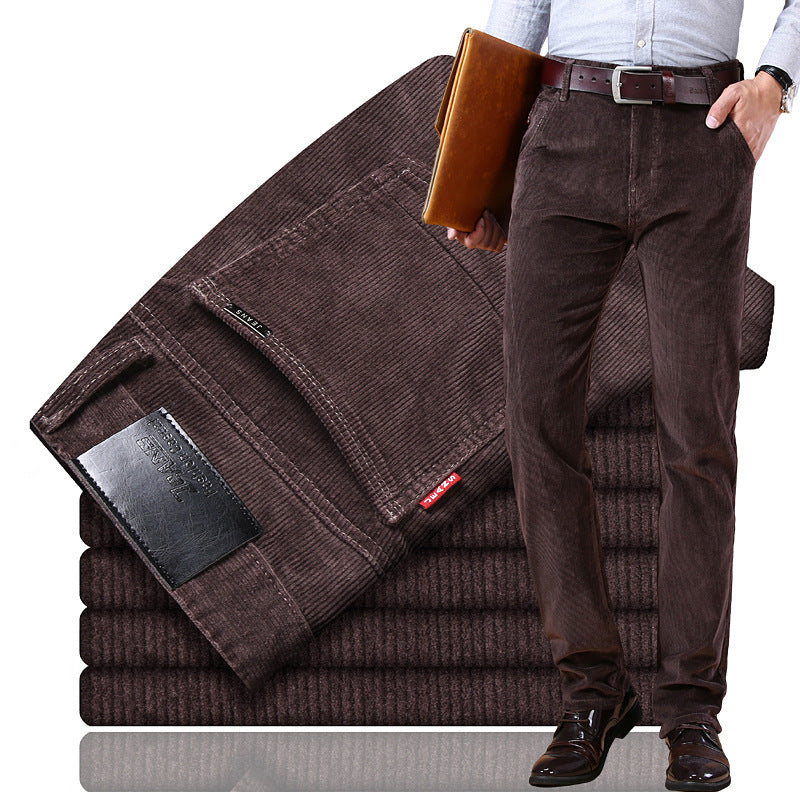 Pantalon Homme Slim Fit en Velours Côtelé | Élégance et Confort