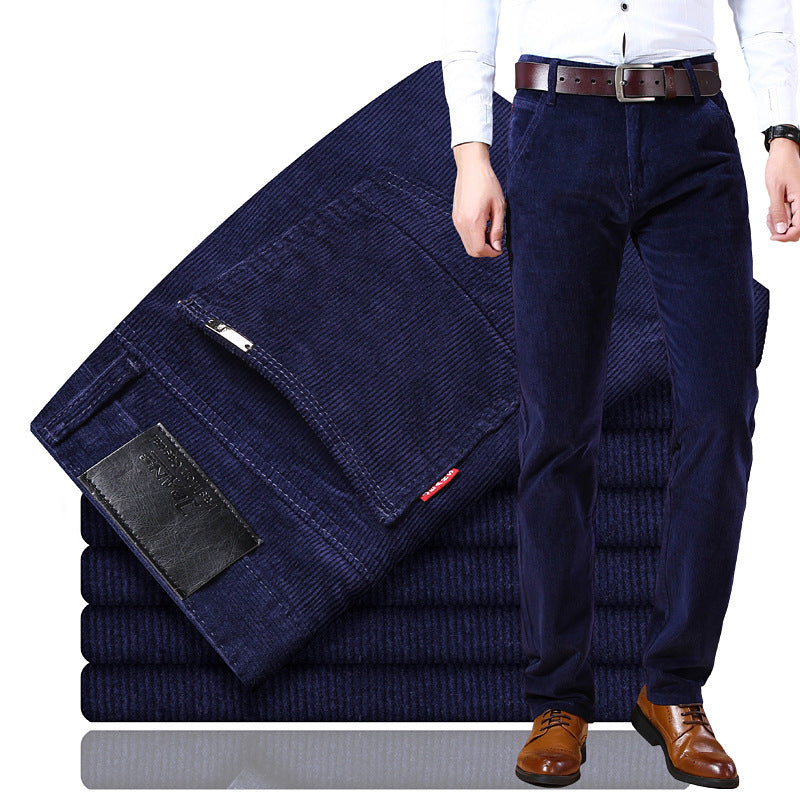 Pantalon Homme Slim Fit en Velours Côtelé | Élégance et Confort