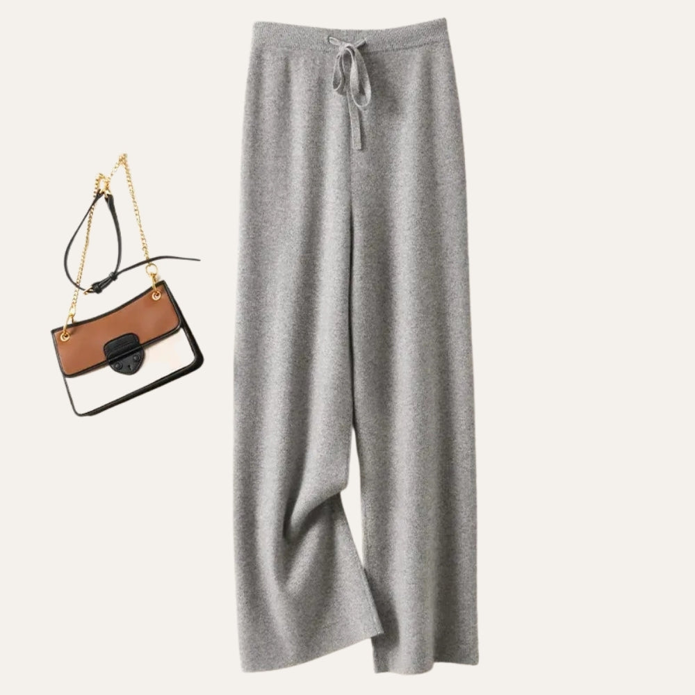 Pantalon Large en Laine Mérinos pour Femme – Confort Intemporel et Style Moderne