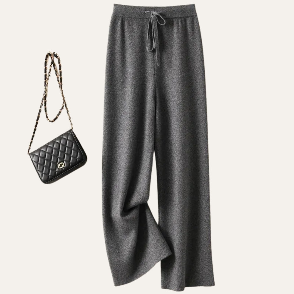 Pantalon Large en Laine Mérinos pour Femme – Confort Intemporel et Style Moderne