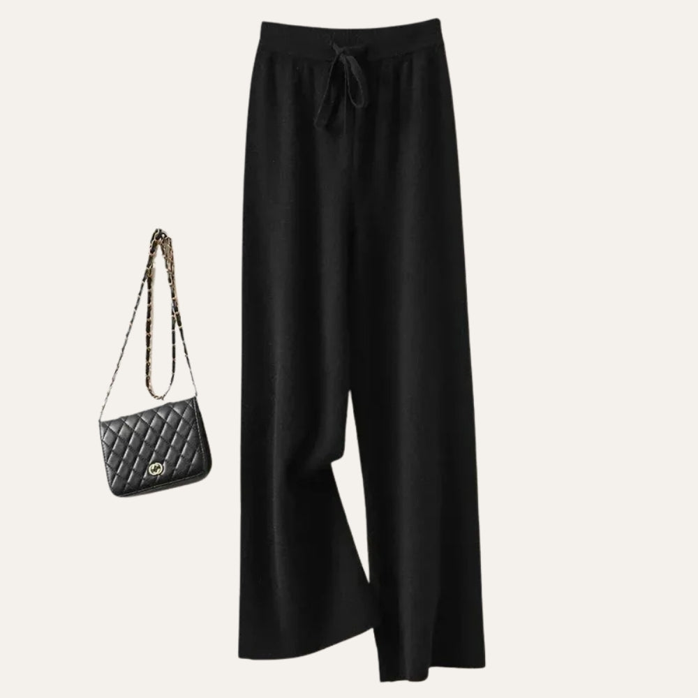 Pantalon Large en Laine Mérinos pour Femme – Confort Intemporel et Style Moderne