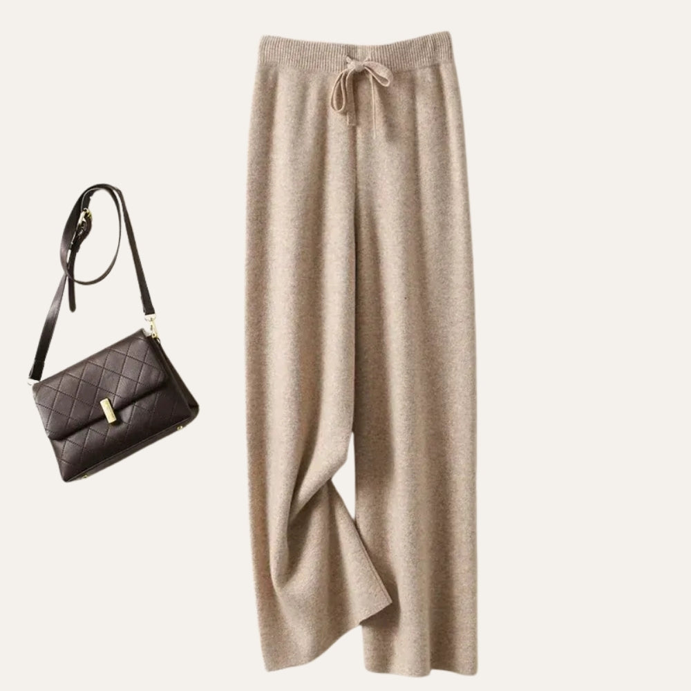 Pantalon Large en Laine Mérinos pour Femme – Confort Intemporel et Style Moderne