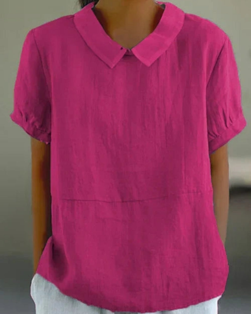 Blouse Classique à Col – Style Épuré & Élégance Quotidienne