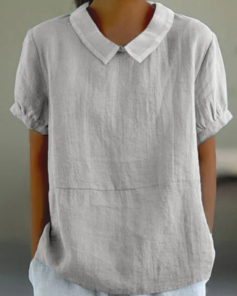 Blouse Classique à Col – Style Épuré & Élégance Quotidienne