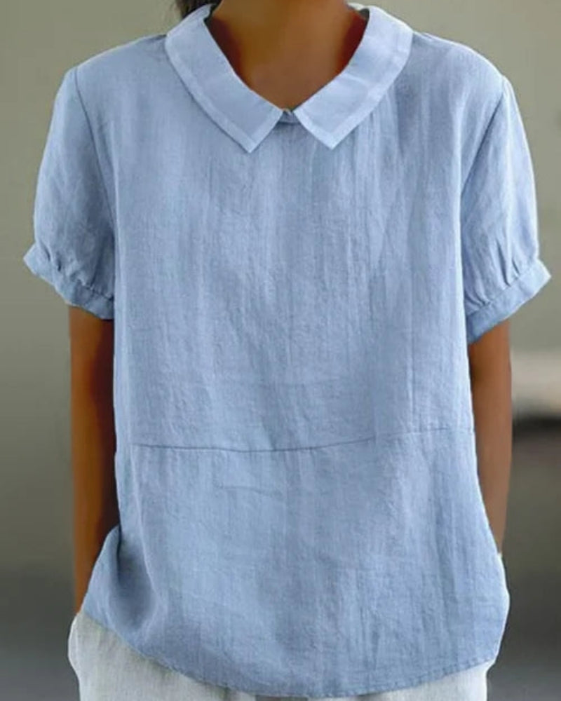 Blouse Classique à Col – Style Épuré & Élégance Quotidienne