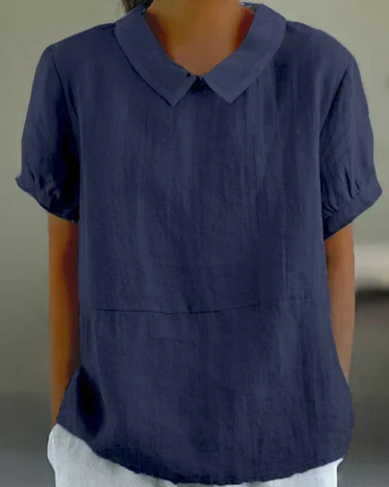 Blouse Classique à Col – Style Épuré & Élégance Quotidienne