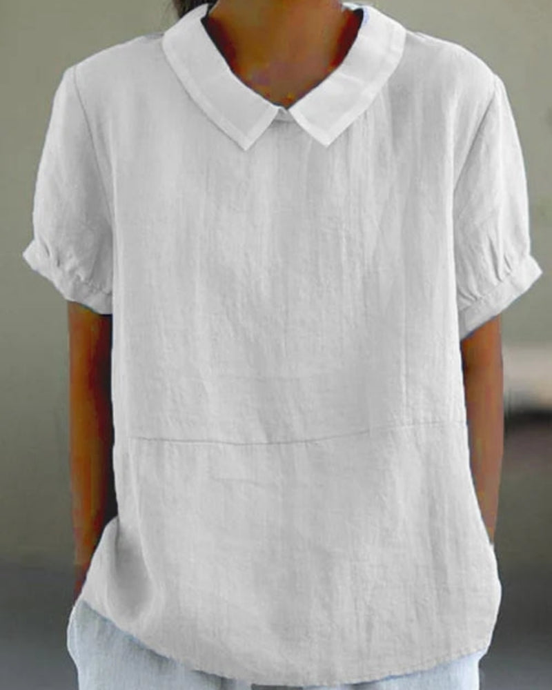Blouse Classique à Col – Style Épuré & Élégance Quotidienne