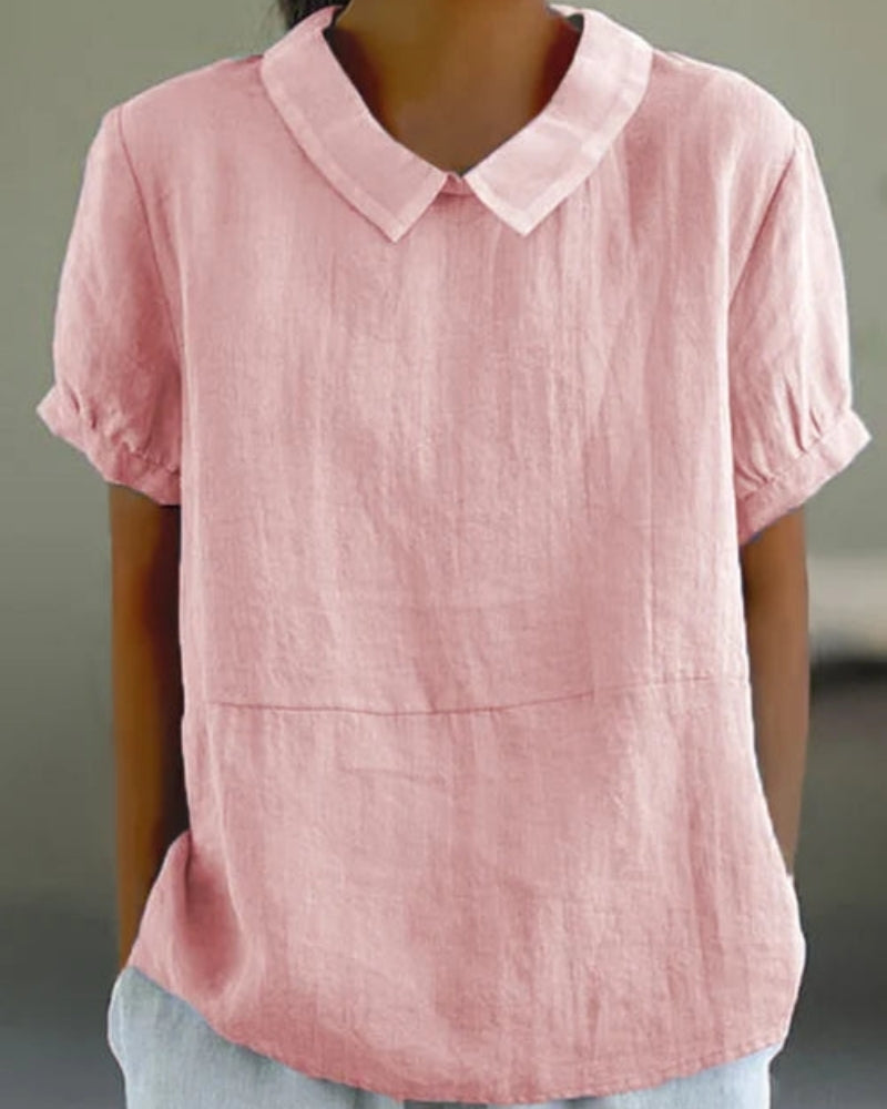 Blouse Classique à Col – Style Épuré & Élégance Quotidienne
