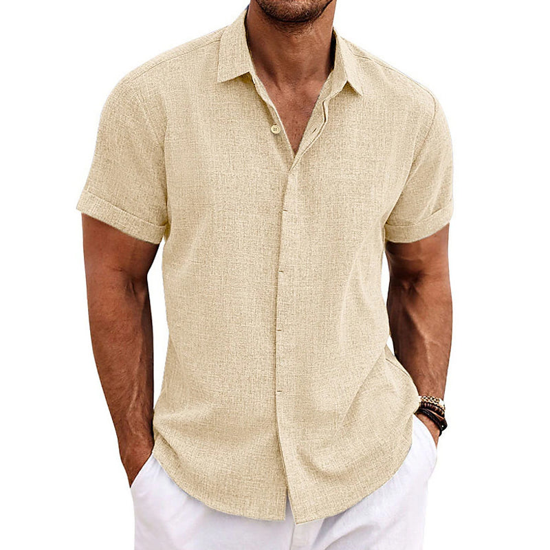 Chemise d’Été en Coton et Lin pour Homme – Fraîcheur & Style Décontracté