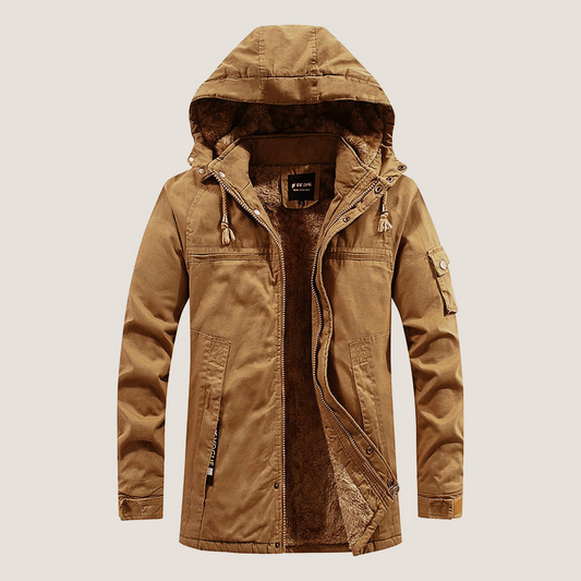 Itharic | Veste Homme Hiver avec Capuche, Doublure Sherpa Chaude, Coupe Relax et Poches Pratiques