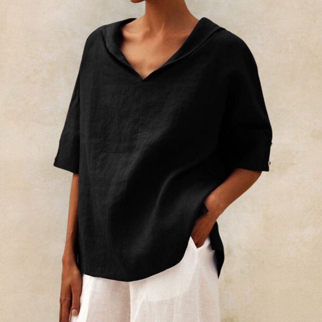 Zéphyrine | Chemise en Lin Ample pour Femme, Légère et Confortable pour l'Été