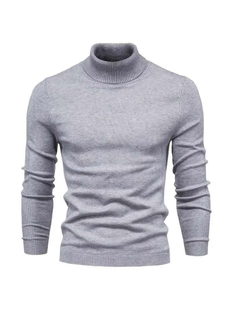 Benoîte | Pull Homme Slim Fit à Col Roulé, Tricot Classique Manches Longues Style Smart Casual
