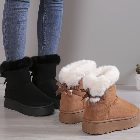 Tiphaine – Bottes Hiver Femme Chaudes avec Doublure Thermique et Semelle Antidérapante Confortable