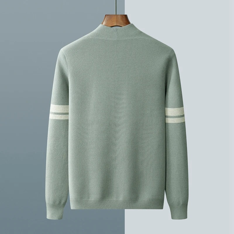 Cardigan Homme en Maille avec Détails Rayés | Élégance Décontractée et Confort Quotidien