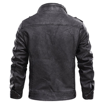 Rowan | Veste Homme Zippée Style Moto Effet Cuir Moderne