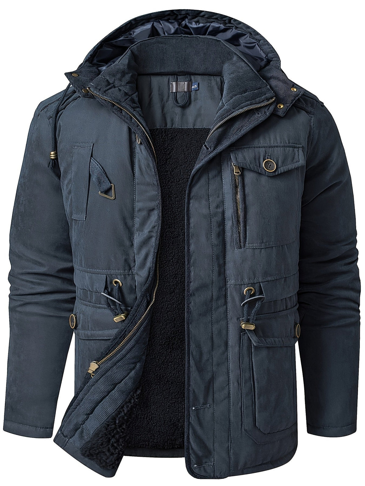 Valen | Veste Homme Hiver Zippée à Capuche et Multiples Poches | Chaude et Confortable