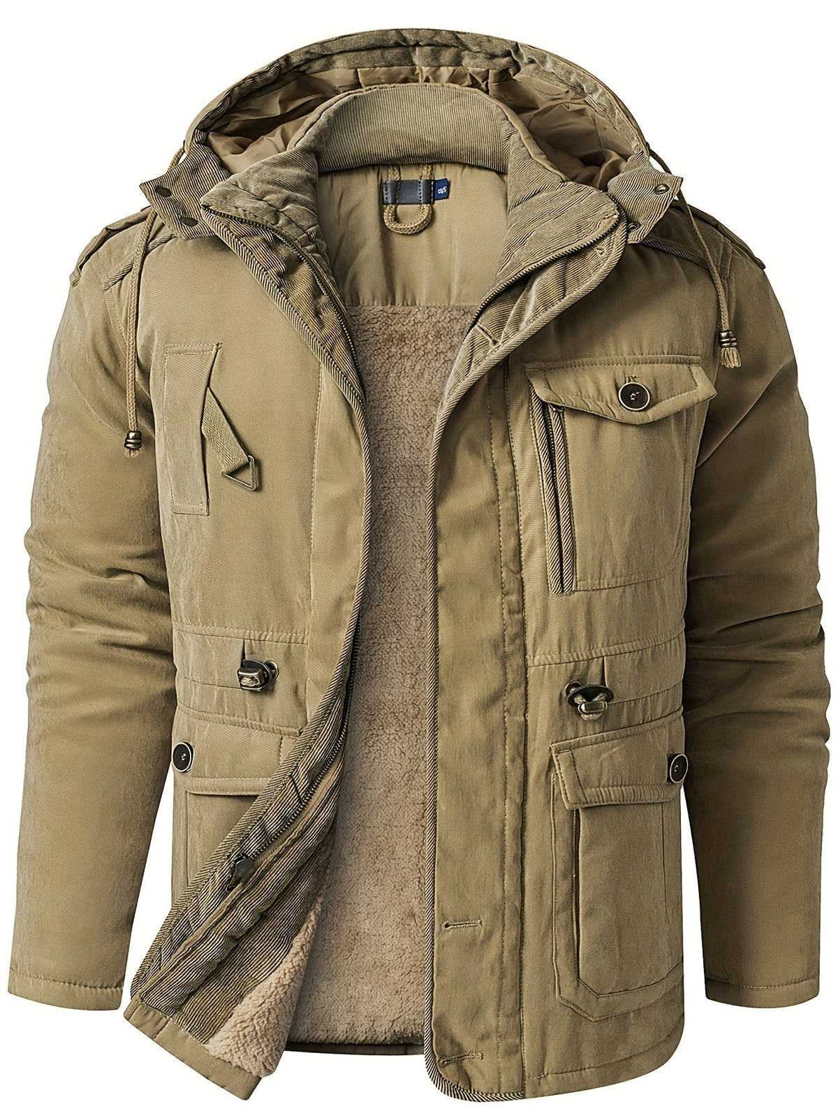 Valen | Veste Homme Hiver Zippée à Capuche et Multiples Poches | Chaude et Confortable