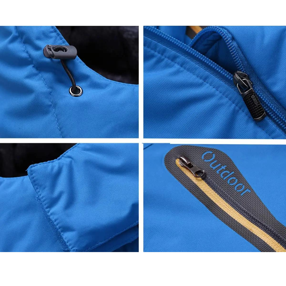 Silas | Veste d’Hiver Homme Imperméable à Capuche avec Doublure Polaire