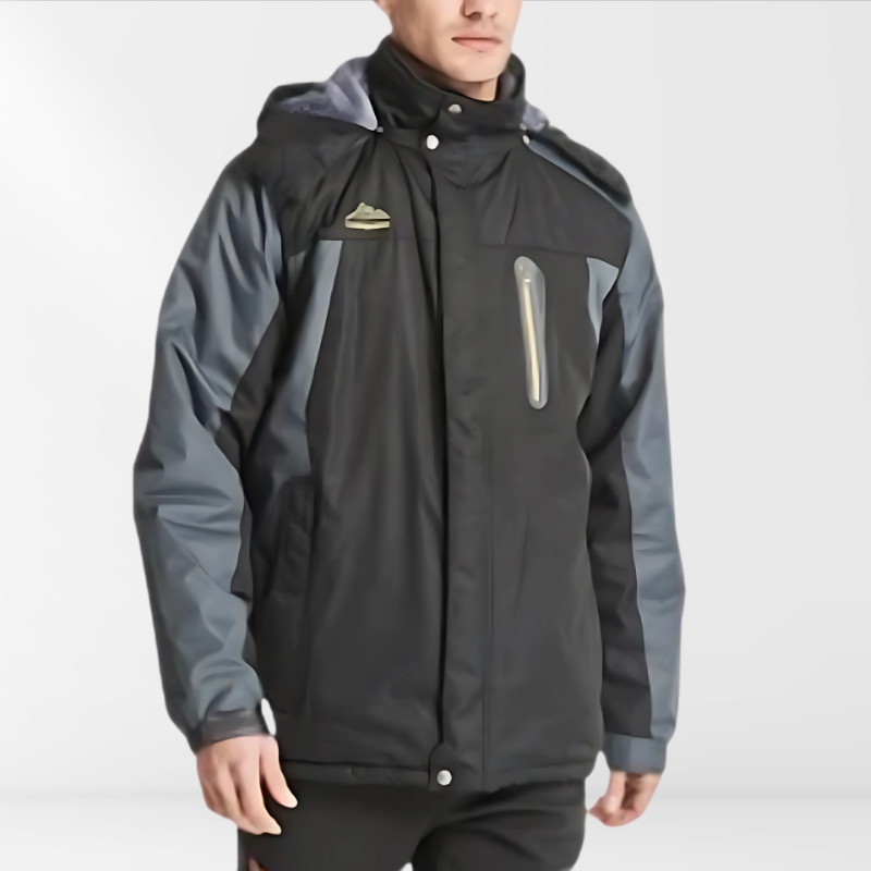 Silas | Veste d’Hiver Homme Imperméable à Capuche avec Doublure Polaire