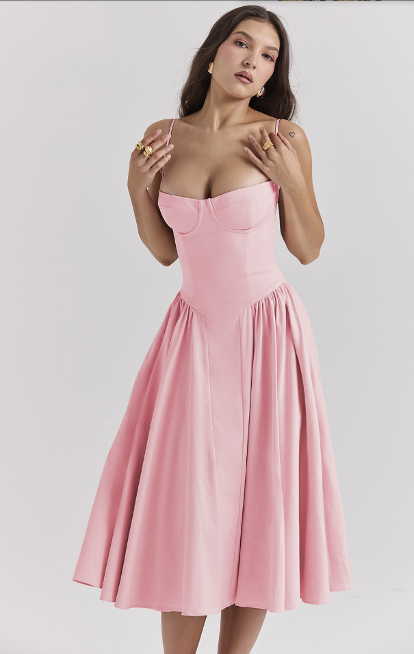 Robe Midi d’Été Élégante – Style Décontracté & Charme Vintage