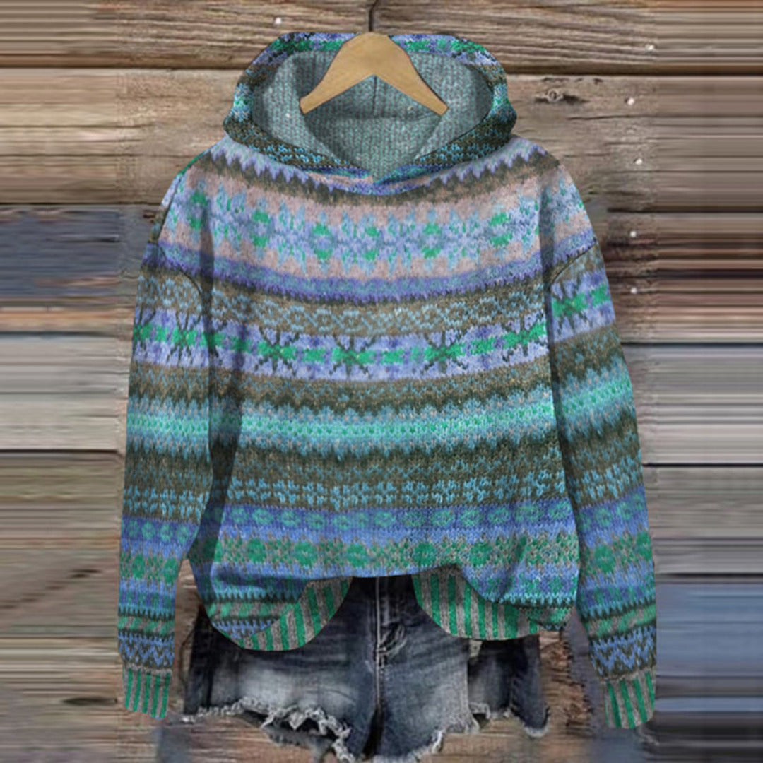 Hoodie décontracté à motif pour femme — style casual confortable