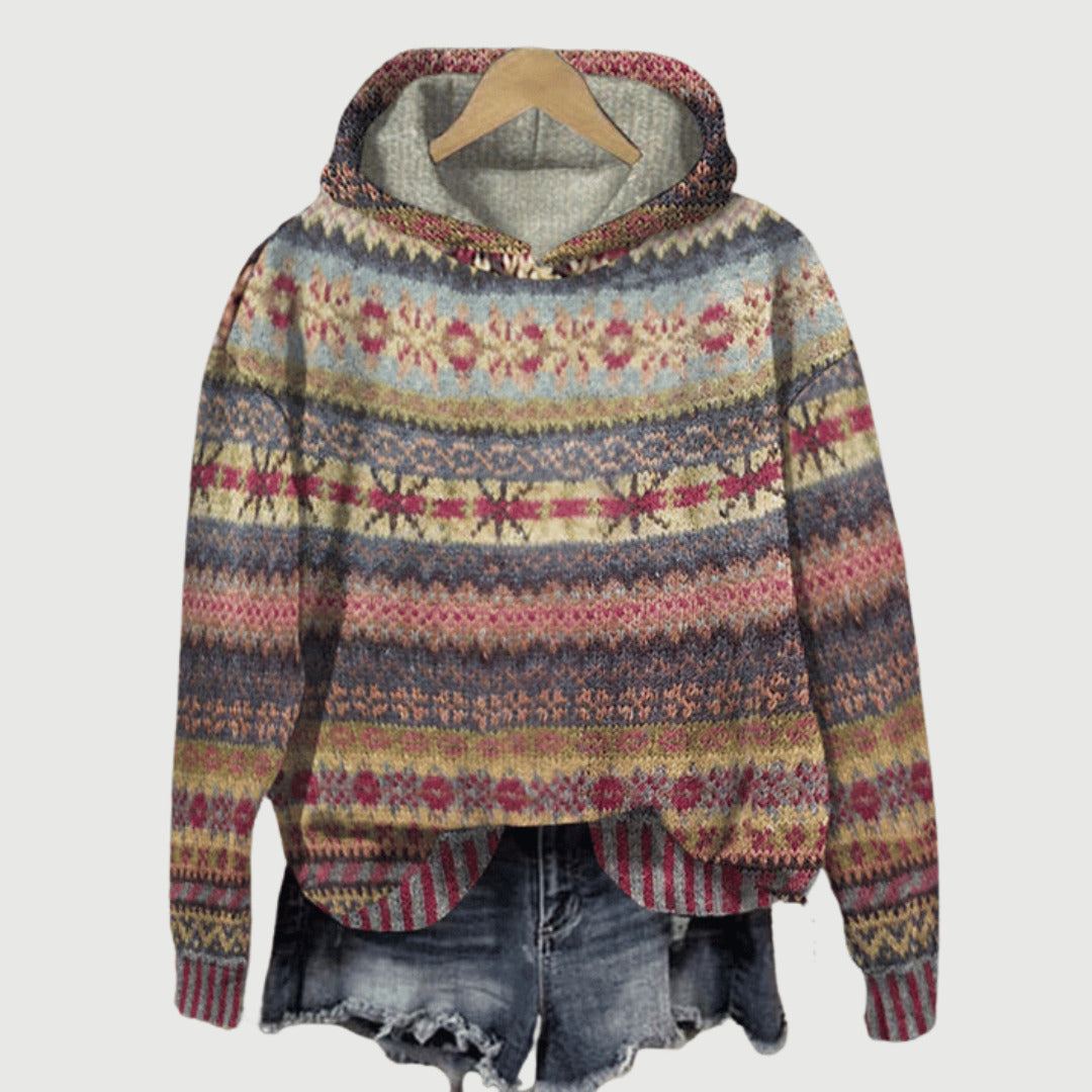 Hoodie décontracté à motif pour femme — style casual confortable