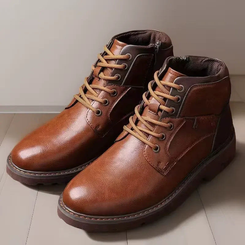 Beaumont | Bottines Homme à Lacets avec Fermeture Éclair Latérale & Semelle Robuste Antidérapante
