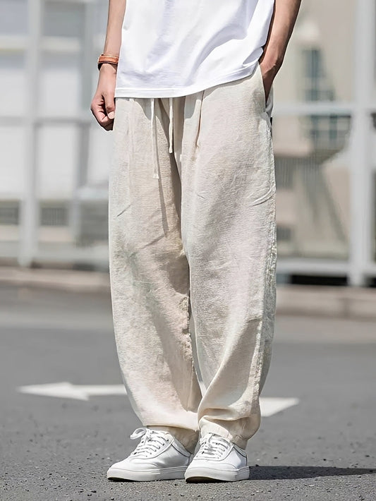 Pantalon Homme Coupe Droite Ample – Style Moderne et Confort Léger