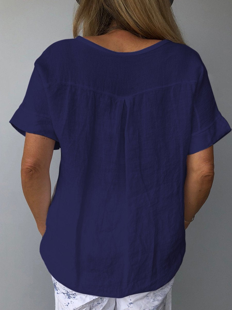 Top Léger en Coton et Lin pour Femme – Confort & Style Décontracté