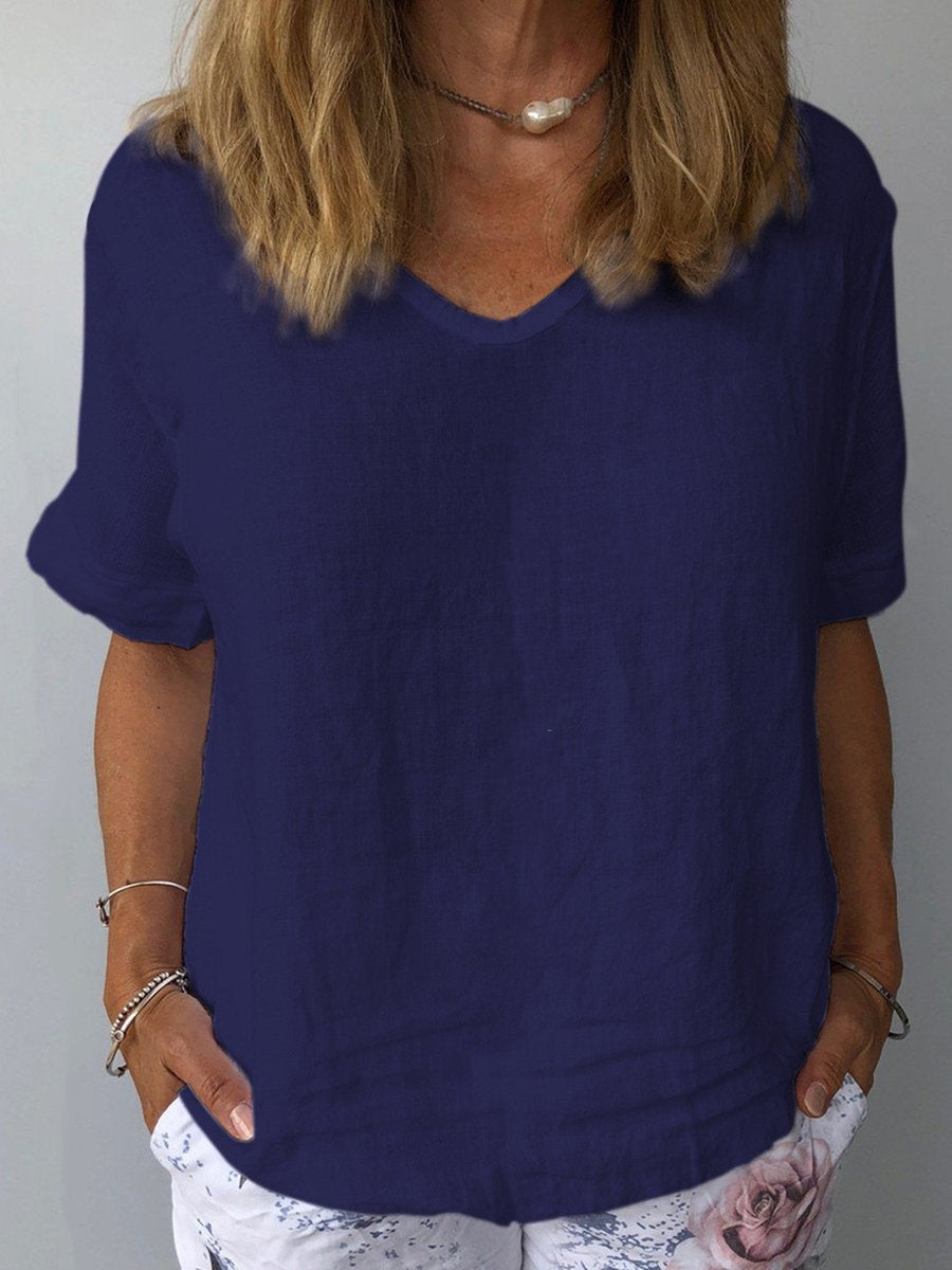 Top Léger en Coton et Lin pour Femme – Confort & Style Décontracté