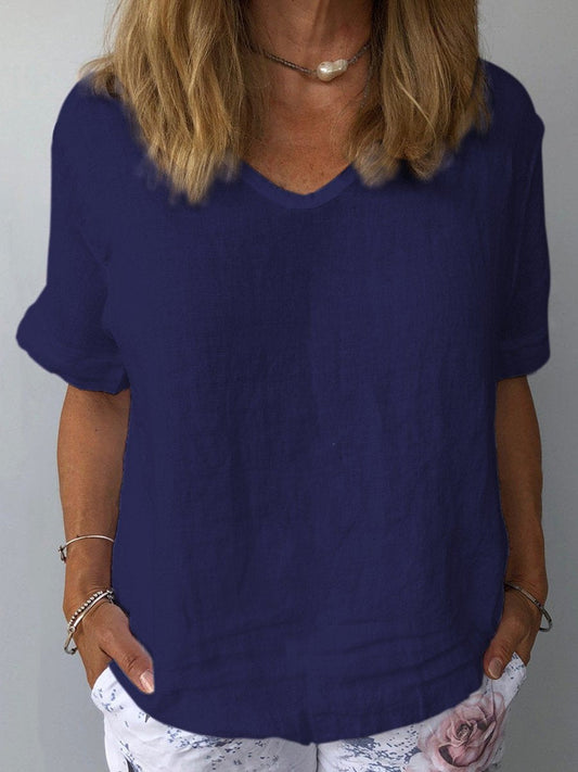 Top Léger en Coton et Lin pour Femme – Confort & Style Décontracté