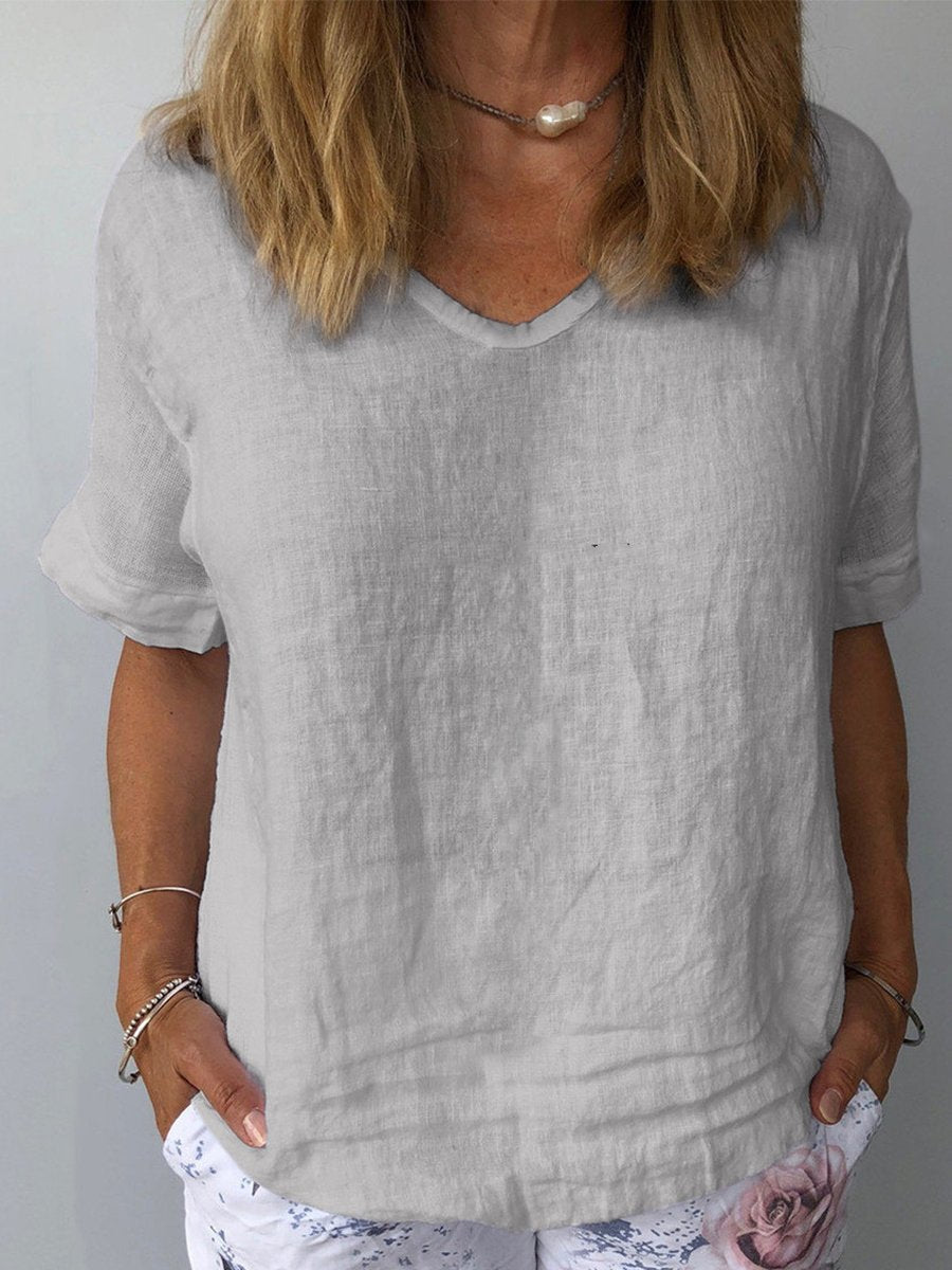 Top Léger en Coton et Lin pour Femme – Confort & Style Décontracté