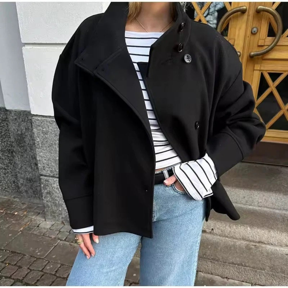 Veste de Mi-Saison Classique pour Femme – Style Épuré pour le Quotidien