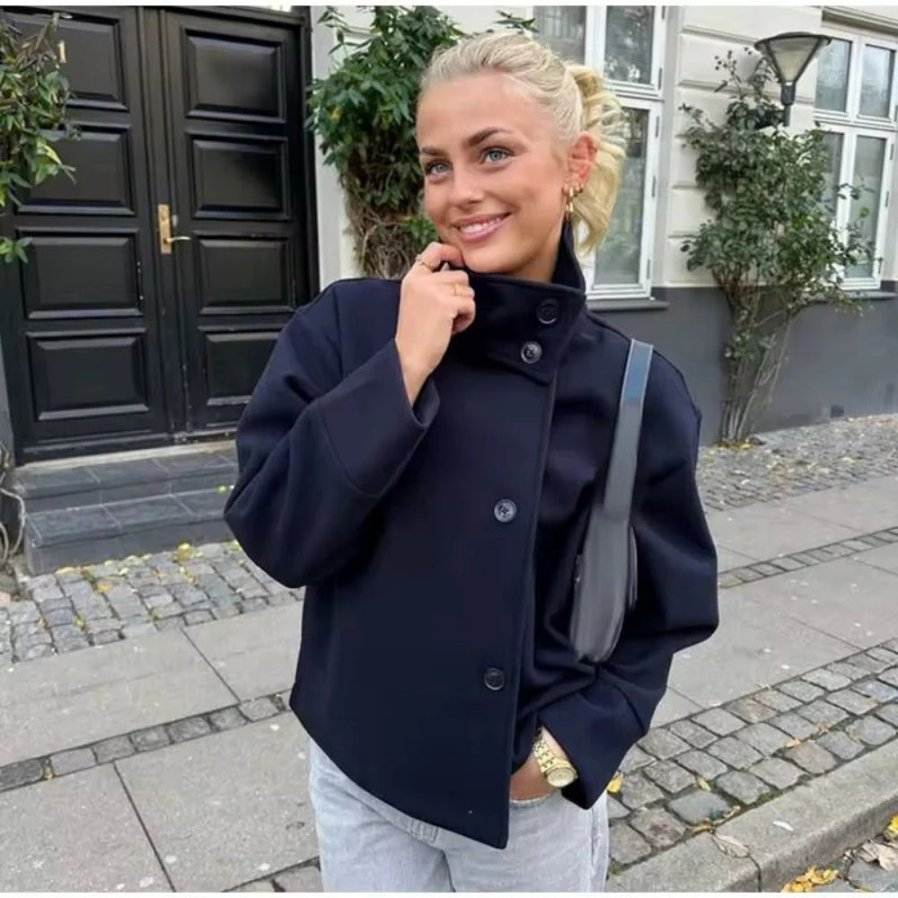 Veste de Mi-Saison Classique pour Femme – Style Épuré pour le Quotidien